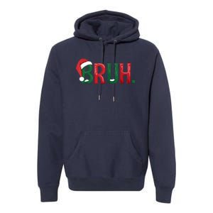 Christmas Funny Saying Bruh Meme Matching Xmas Gift Premium Hoodie