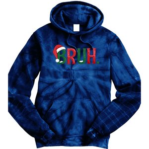 Christmas Funny Saying Bruh Meme Matching Xmas Gift Tie Dye Hoodie