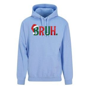 Christmas Funny Saying Bruh Meme Matching Xmas Gift Unisex Surf Hoodie