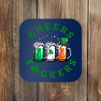 Cheers Fuckers St Patricks Day Ireland Beer Drinking Mugs Gift Coaster