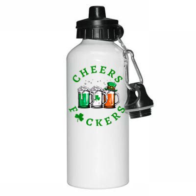 Cheers Fuckers St Patricks Day Ireland Beer Drinking Mugs Gift Aluminum Water Bottle