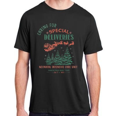 Caring For Special Deliveries Nicu Nurse Christmas Adult ChromaSoft Performance T-Shirt