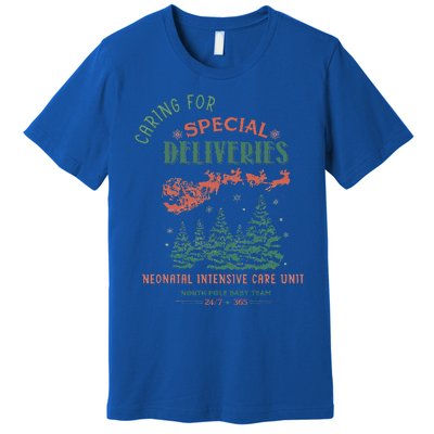 Caring For Special Deliveries Nicu Nurse Christmas Premium T-Shirt