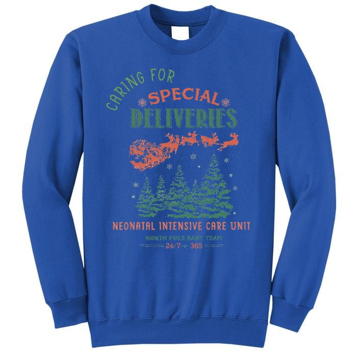 Caring For Special Deliveries Nicu Nurse Christmas Tall Sweatshirt