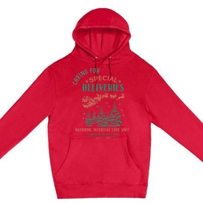 Caring For Special Deliveries Nicu Nurse Christmas Premium Pullover Hoodie