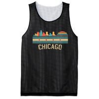 Chicago Flag Skyline Vintage Illinois City Mesh Reversible Basketball Jersey Tank