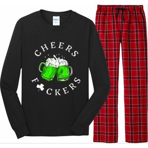 Cheers Fckers St Patricks Day Women Beer Drinking Long Sleeve Pajama Set