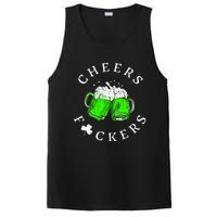 Cheers Fckers St Patricks Day Women Beer Drinking PosiCharge Competitor Tank