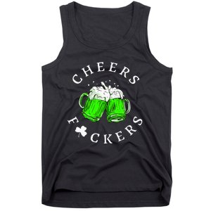 Cheers Fckers St Patricks Day Women Beer Drinking Tank Top