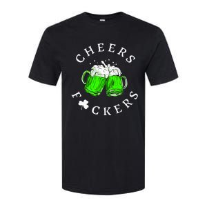 Cheers Fckers St Patricks Day Women Beer Drinking Softstyle CVC T-Shirt