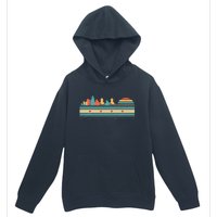 Chicago Flag Skyline Vintage Illinois City Retro Souvenir Urban Pullover Hoodie