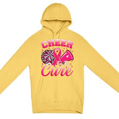 Cheer For Sport Breast Cancer Awareness Cheerleader Premium Pullover Hoodie