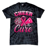 Cheer For Sport Breast Cancer Awareness Cheerleader Tie-Dye T-Shirt