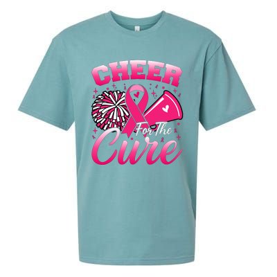 Cheer For Sport Breast Cancer Awareness Cheerleader Sueded Cloud Jersey T-Shirt