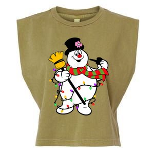 Cute Frosty Snowman Funny Christmas Snowmen Gifts For Family Garment-Dyed Women's Muscle Tee