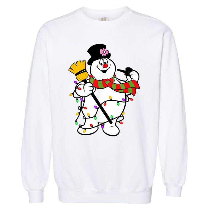 Cute Frosty Snowman Funny Christmas Snowmen Gifts For Family Garment-Dyed Sweatshirt