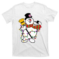 Cute Frosty Snowman Funny Christmas Snowmen Gifts For Family T-Shirt