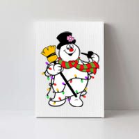 Cute Frosty Snowman Funny Christmas Snowmen Gifts For Family Canvas