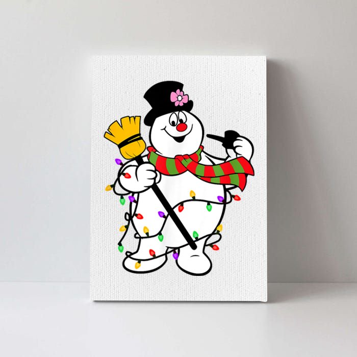 Cute Frosty Snowman Funny Christmas Snowmen Gifts For Family Canvas