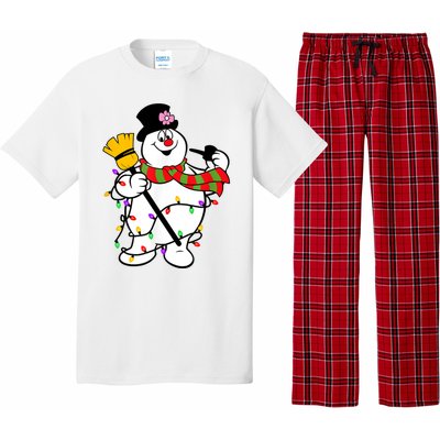 Cute Frosty Snowman Funny Christmas Snowmen Gifts For Family Pajama Set