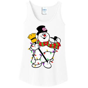 Cute Frosty Snowman Funny Christmas Snowmen Gifts For Family Ladies Essential Tank