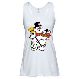 Cute Frosty Snowman Funny Christmas Snowmen Gifts For Family Ladies Essential Flowy Tank