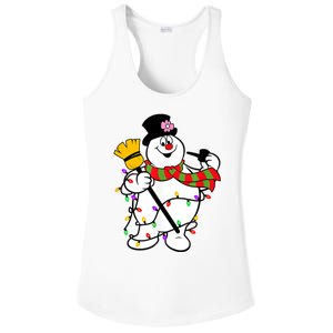 Cute Frosty Snowman Funny Christmas Snowmen Gifts For Family Ladies PosiCharge Competitor Racerback Tank