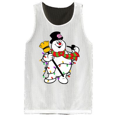 Cute Frosty Snowman Funny Christmas Snowmen Gifts For Family Mesh Reversible Basketball Jersey Tank