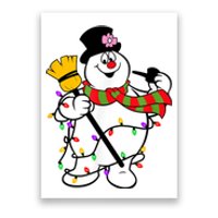 Cute Frosty Snowman Funny Christmas Snowmen Gifts For Family Poster