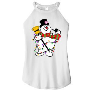 Cute Frosty Snowman Funny Christmas Snowmen Gifts For Family Women's Perfect Tri Rocker Tank