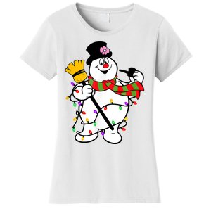 Cute Frosty Snowman Funny Christmas Snowmen Gifts For Family Women's T-Shirt