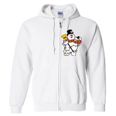 Cute Frosty Snowman Funny Christmas Snowmen Gifts For Family Full Zip Hoodie