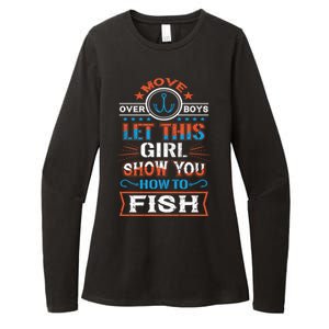 Cute Fisher Summer Family Vacation Camping Fishing Gift Womens CVC Long Sleeve Shirt