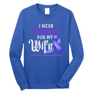 Cancer Fight Support Husband Gift Pancreatic Cancer Funny Gift Long Sleeve Shirt