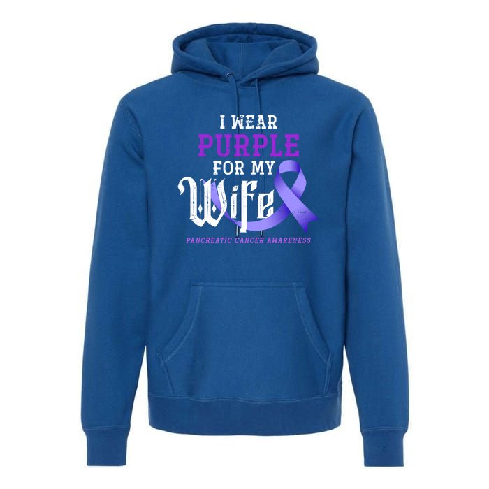 Cancer Fight Support Husband Gift Pancreatic Cancer Funny Gift Premium Hoodie