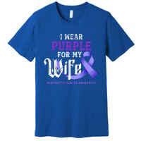 Cancer Fight Support Husband Gift Pancreatic Cancer Funny Gift Premium T-Shirt