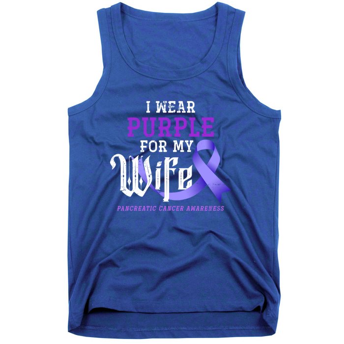 Cancer Fight Support Husband Gift Pancreatic Cancer Funny Gift Tank Top