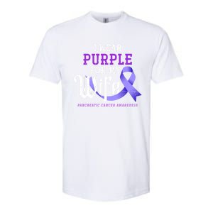 Cancer Fight Support Husband Gift Pancreatic Cancer Funny Gift Softstyle CVC T-Shirt