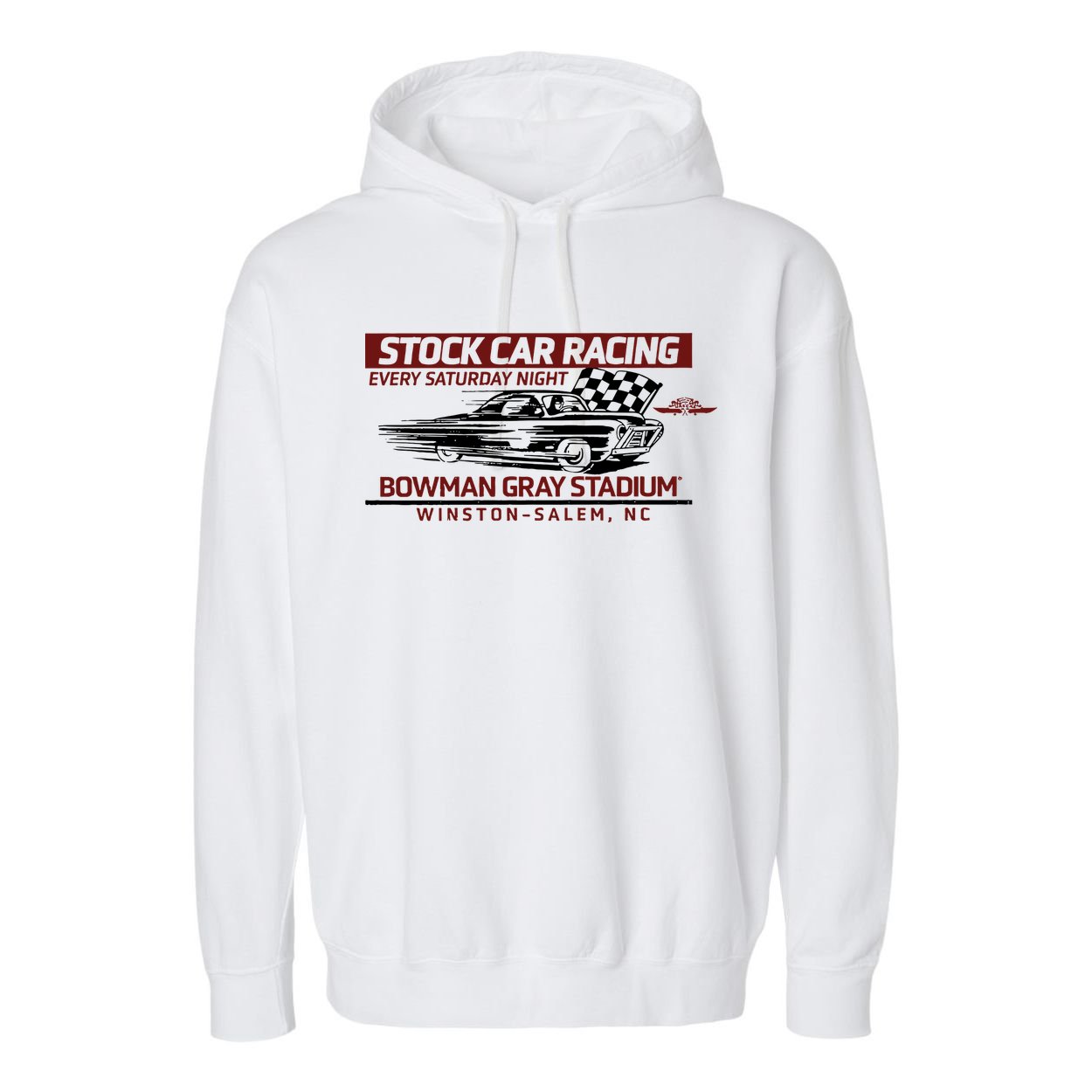 Checkered Flag Sports Tan Bowman Gray Stadium Clash Every Saturday Nigh Garment-Dyed Fleece Hoodie