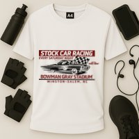 Checkered Flag Sports Tan Bowman Gray Stadium Clash Every Saturday Nigh Cooling Performance Crew T-Shirt