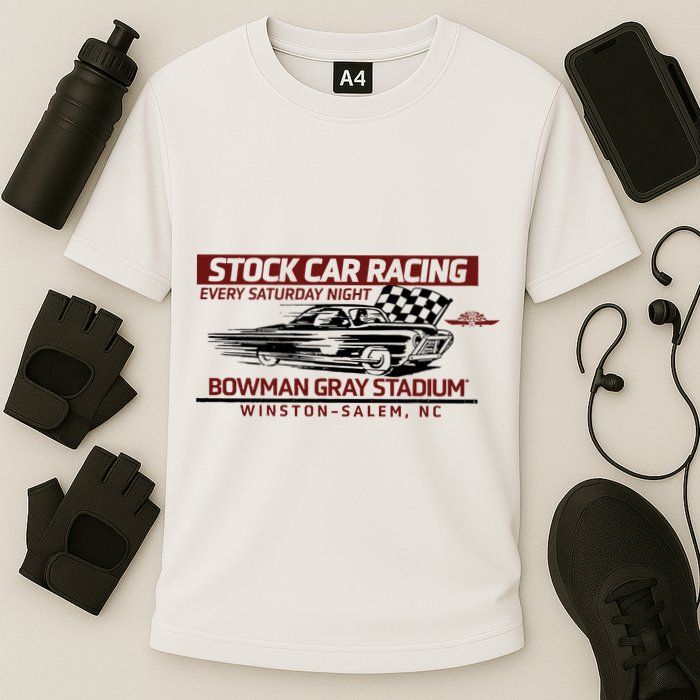 Checkered Flag Sports Tan Bowman Gray Stadium Clash Every Saturday Nigh Cooling Performance Crew T-Shirt