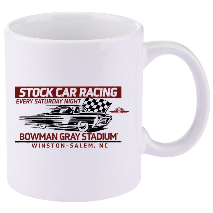 Checkered Flag Sports Tan Bowman Gray Stadium Clash Every Saturday Nigh 11oz C Handle Ceramic Mug