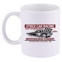 Checkered Flag Sports Tan Bowman Gray Stadium Clash Every Saturday Nigh 11oz C Handle Ceramic Mug