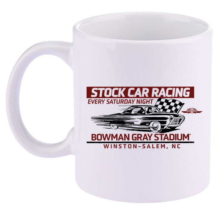Checkered Flag Sports Tan Bowman Gray Stadium Clash Every Saturday Nigh 11oz C Handle Ceramic Mug