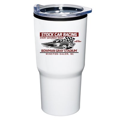 Checkered Flag Sports Tan Bowman Gray Stadium Clash Every Saturday Nigh Tumbler
