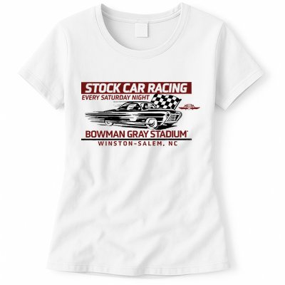 Checkered Flag Sports Tan Bowman Gray Stadium Clash Every Saturday Nigh Womens T-Shirt