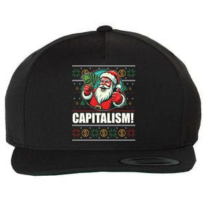 Capitalism! Funny Santa Claus Ugly Christmas Meme Gift Wool Snapback Cap