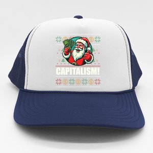 Capitalism! Funny Santa Claus Ugly Christmas Meme Gift Trucker Hat