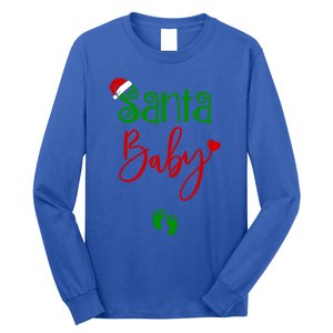 Christmas Funny Santa New Mama Pregnancy Announcet Gift Long Sleeve Shirt