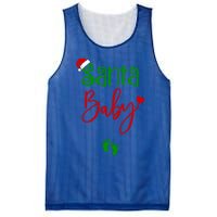 Christmas Funny Santa New Mama Pregnancy Announcet Gift Mesh Reversible Basketball Jersey Tank